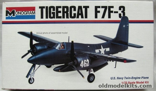 Monogram 1/72 Tigercat F7F-3 - (F7F3), 6813 plastic model kit